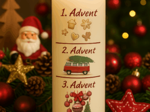 Adventskerze Weihnachtsfreude im Wandel