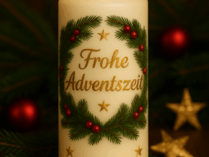 Adventskerze "Frohe Adventszeit"