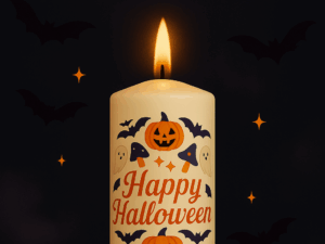 Happy Halloween Kerze