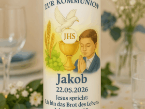 Kommunionskerze "Jakob"