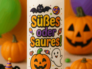Halloweenkerze "Süßes oder Saures"