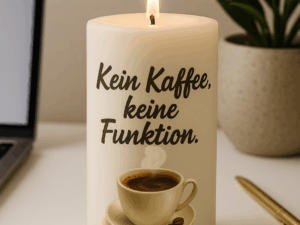 Kerze "Kein Kaffee..."