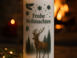 Weihnachtskerze "Hirsch"