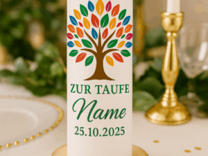 Taufkerze "Lebensbaum"