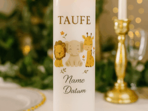 Taufkerze "Tiere"