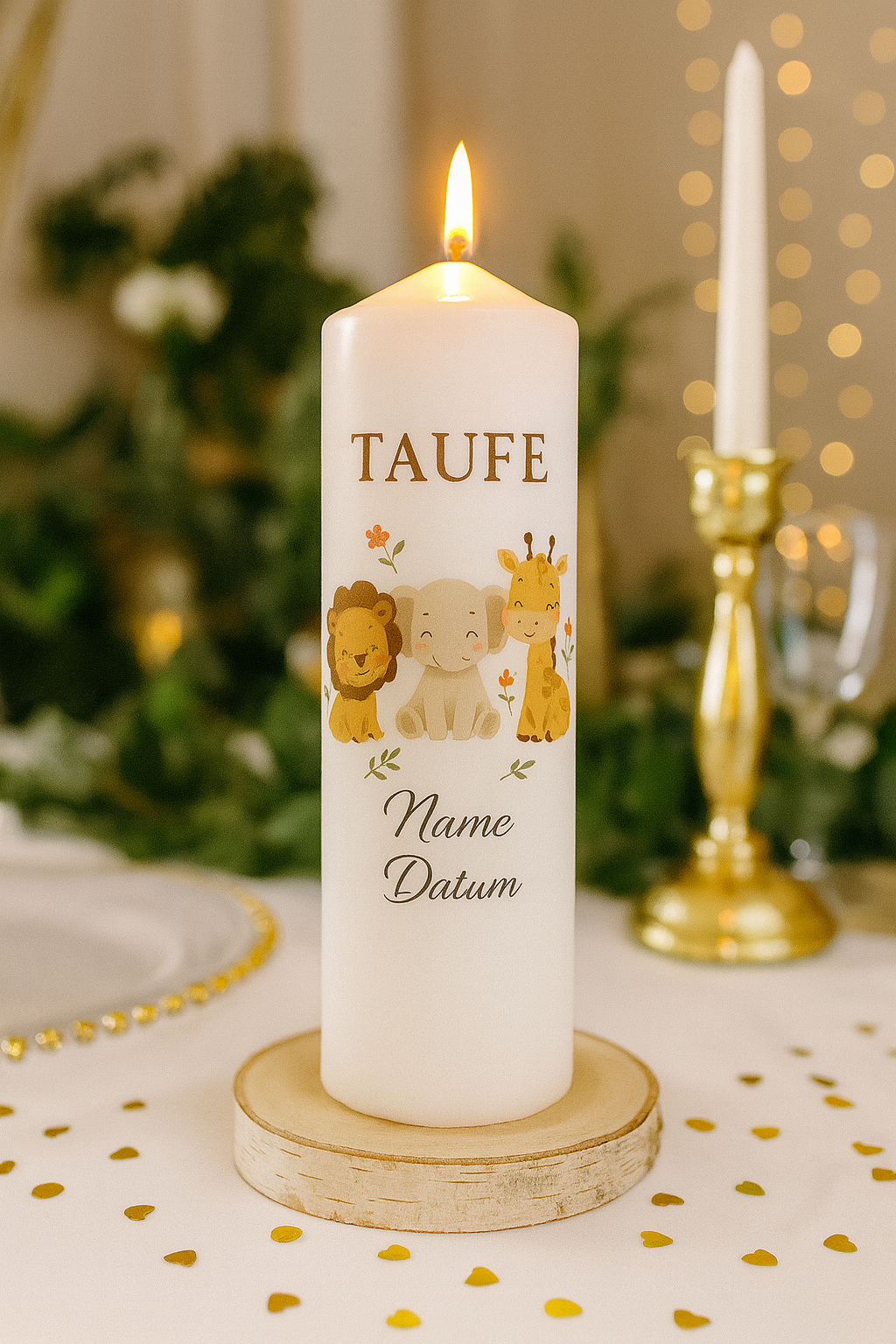 Taufkerze "Tiere"