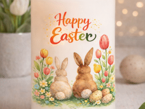 Osterkerze Happy Easter