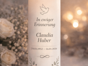 Trauerkerze "In ewiger Erinnerung"