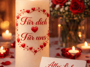 Valentinskerze "Für Dich, Für Uns"
