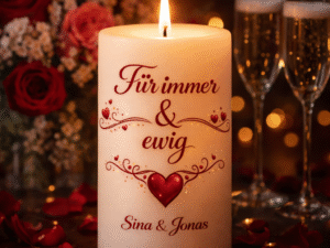 Valentinskerze "Für immer und ewig"